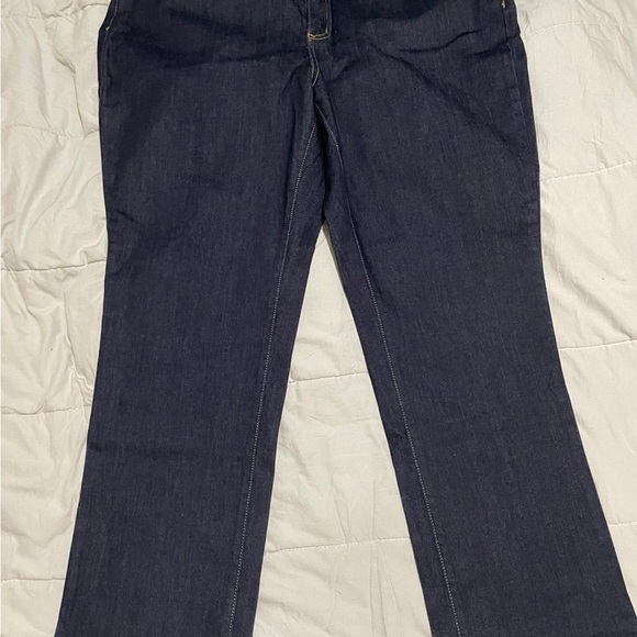St. John's Bay Women's Dark Blue Flare Jeans - Picture 1 of 8